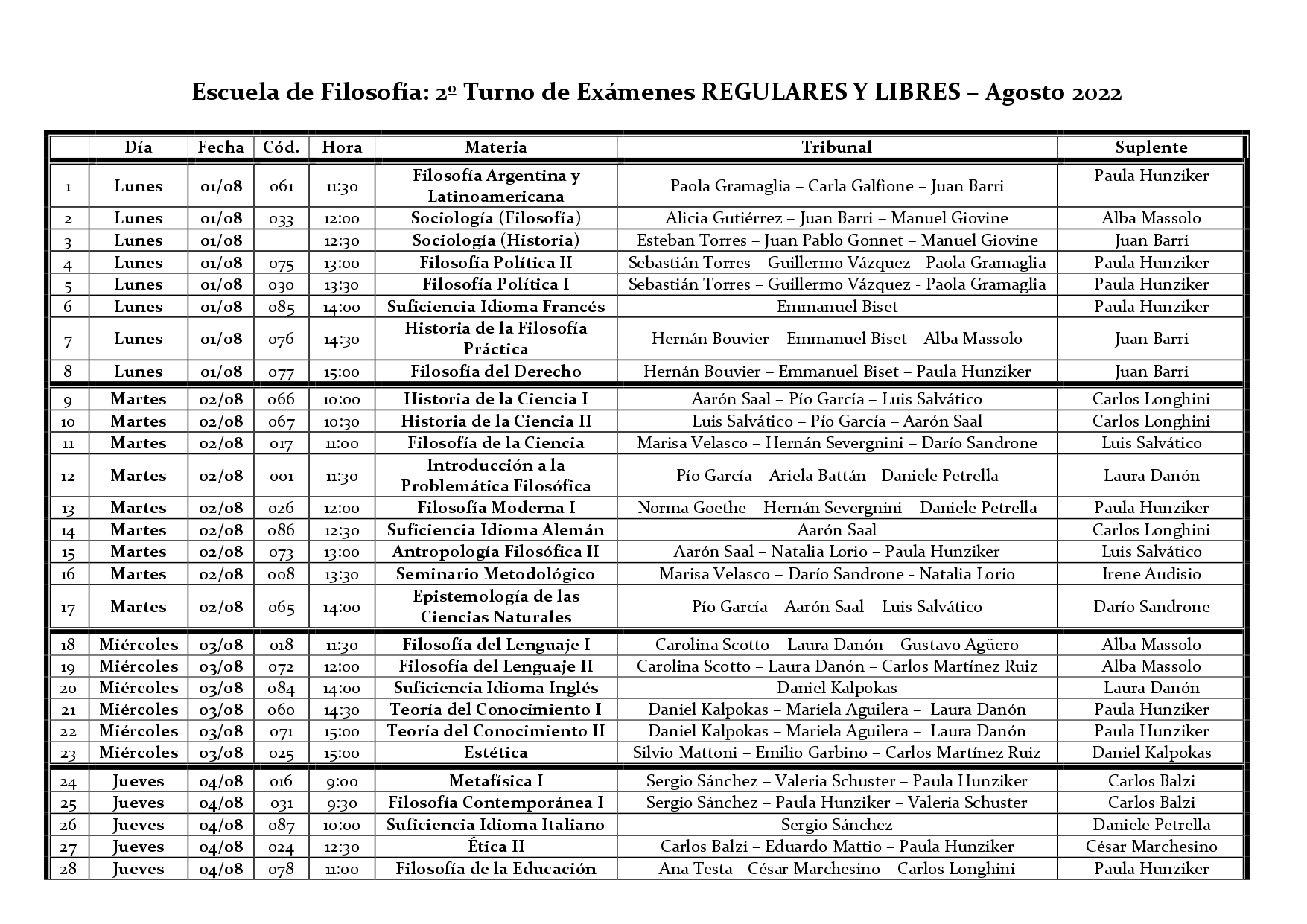 Escuela de Filosofía Toda la Información de la Escuela en un solo lugar