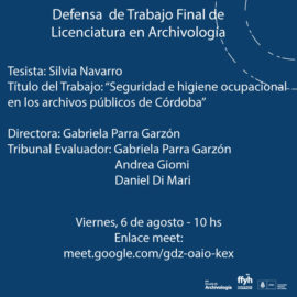 Defensa de Trabajo Final de Licenciatura – Silvia Navarro