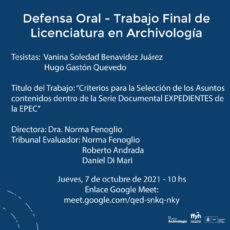 Defensa Oral TFL- Arch. Vanina Benavidez Juárez – Arch. Gastón Quevedo