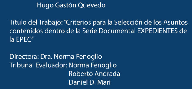 Defensa Oral TFL- Arch. Vanina Benavidez Juárez – Arch. Gastón Quevedo