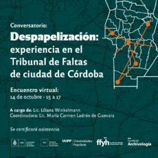 Conversatorio:  “Despapelización: experiencia en el Tribunal de Faltas de la ciudad de Córdoba”