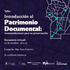 TALLER: Introducción al Patrominio Documental