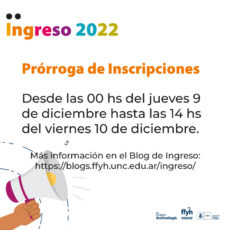 Prórroga Inscripciones 2022