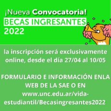 Becas Ingresantes 2022