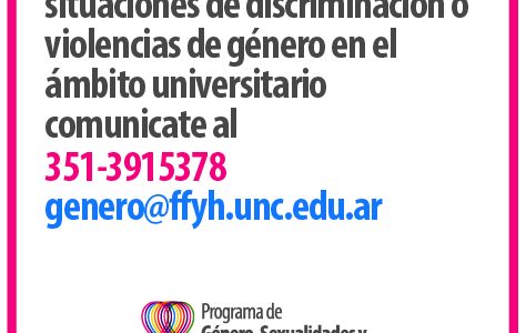 Campaña contra situaciones de discriminación y violencias de género en la FFyH