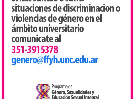 Campaña contra situaciones de discriminación y violencias de género en la FFyH
