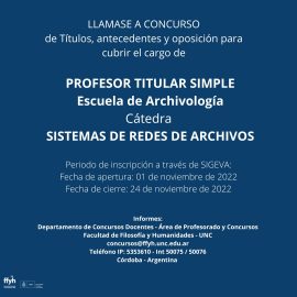 Concurso: Prof. Titular Simple – Sistemas de Redes de Archivos