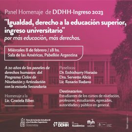 Invitación Panel de DDHH