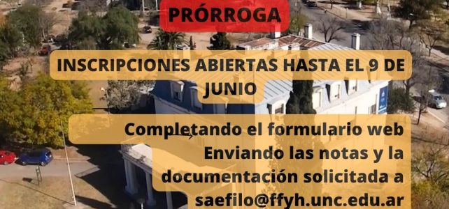 Prórrga inscripción mayores de 25 años sin secundario completo