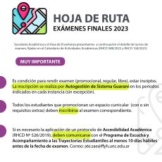 Hoja de ruta – Exámenes finales