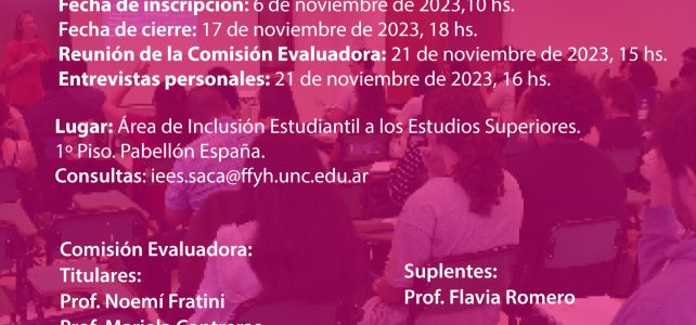 Convocatoria AA – Curso de Nivelación 2024