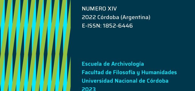 XIV Anuario de la Escuela de Archivología