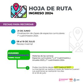 HOJA DE RUTA. INGRESO 2024