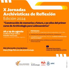 X JORNADAS ARCHIVÍSTICAS DE REFLEXIÓN. Edición 2024