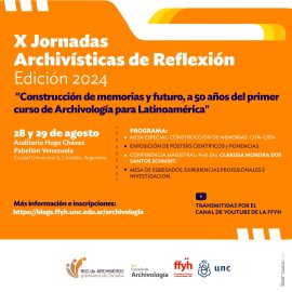 X JORNADAS ARCHIVÍSTICAS DE REFLEXIÓN. Edición 2024