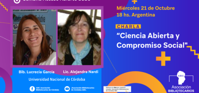 Charla: Ciencia Abierta y Compromiso Social