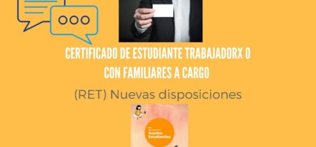 Estudiante que trabaja y/o con familiar a cargo