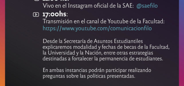 Charla: Becas y otras políticas de inclusión