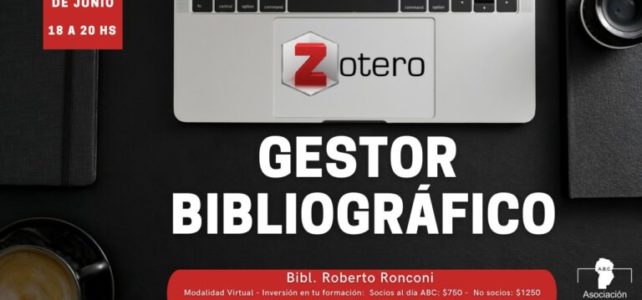 Curso – Taller: Gestor bibliográfico Zotero