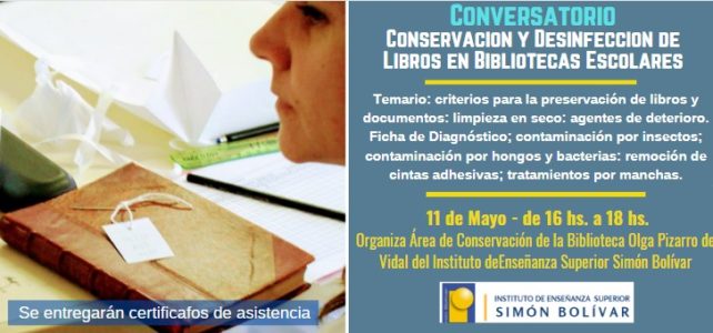 Conversatorio: Conservación y Desinfección de Libros en Bibliotecas Escolares