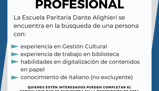 Búsqueda profesional Escuela Paritaria Dante Alighieri