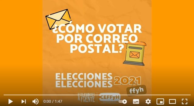 Elecciones 2021 – Instructivo de voto por correo postal