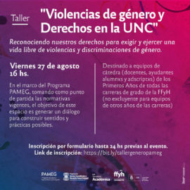 Taller «Violencias de género y Derechos en la UNC»