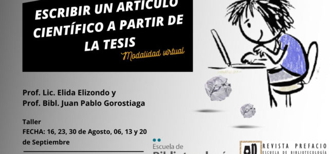 Taller: “Escribir un artículo científico a partir de la tesis”