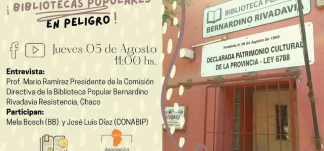 ¡Bibliotecas populares en peligro!