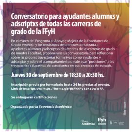 Conversatorio Ayudantes-Alumnxs y Adscriptxs-PAMEG