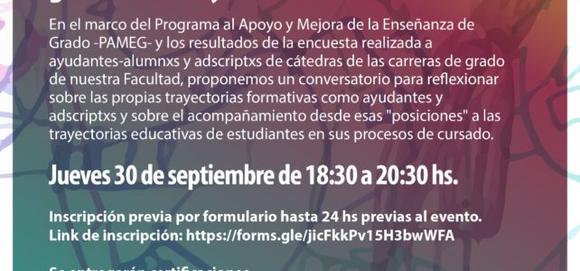 Conversatorio Ayudantes-Alumnxs y Adscriptxs-PAMEG