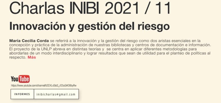 Charla del INIBI – Innovación y gestión del riesgo