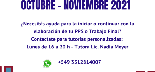 Tutorías de Apoyo al Egreso Octubre-Noviembre 2021