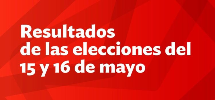 Resultados de las elecciones del 15 y 16 de mayo